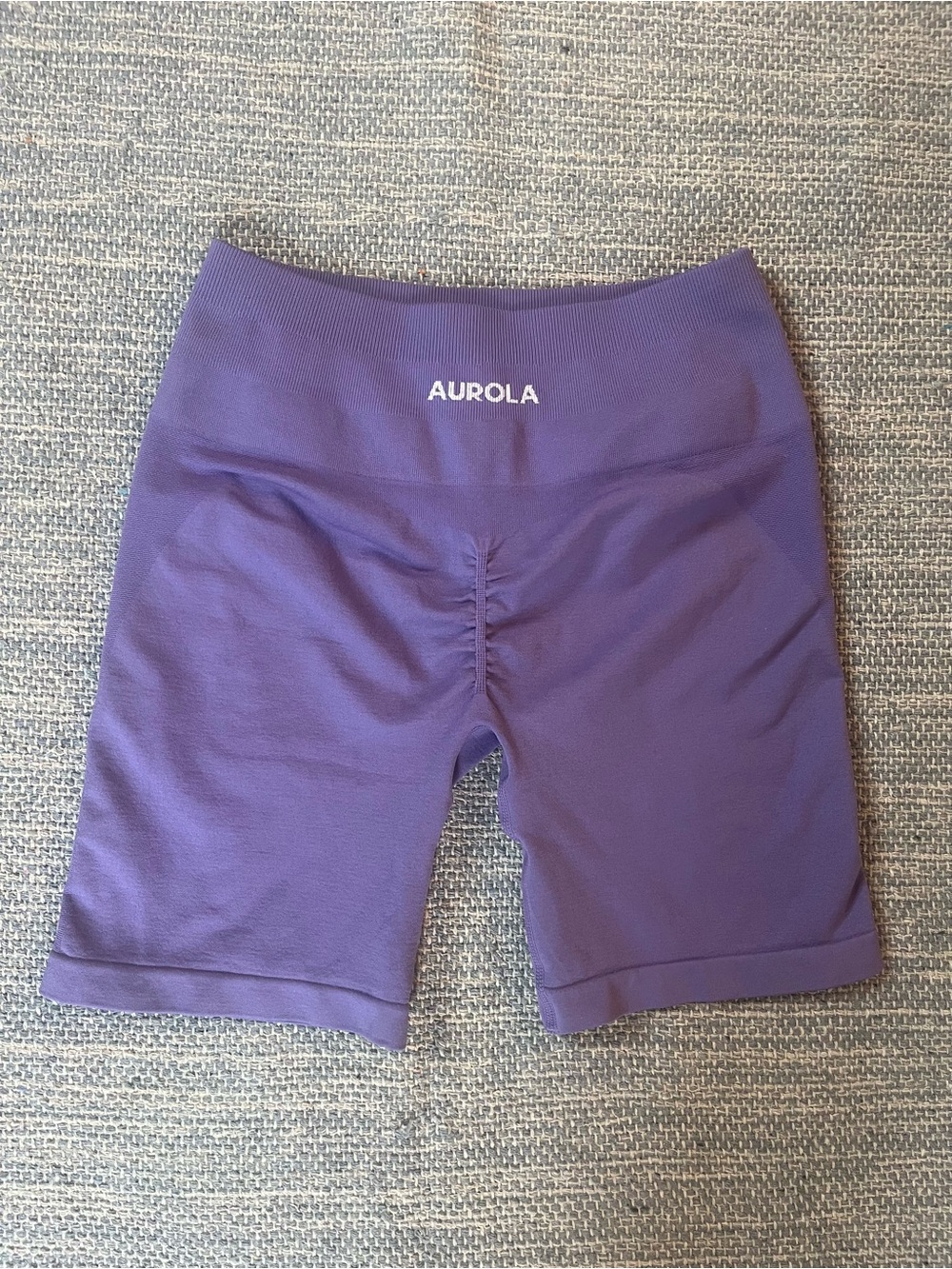 Aurola Purple Butt Scrunch Gym Seamless Biker Shorts